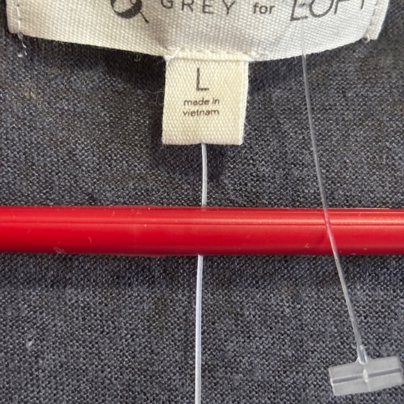 Lou & Grey for Loft Womens L Blue Gray SS Stylish Top NWT - Picture 2 of 8